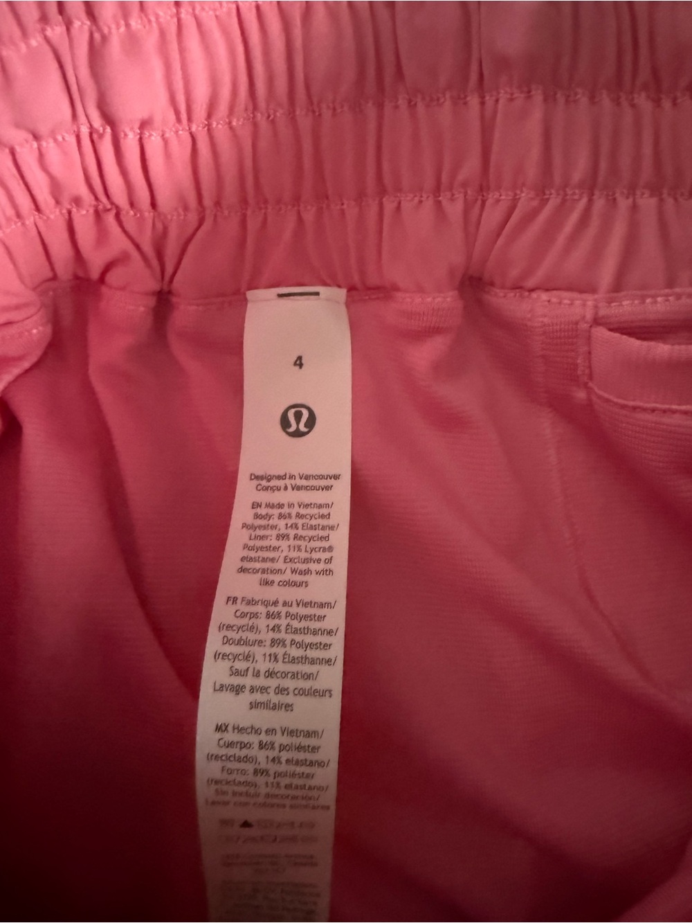 lululemon athletica Pink Women's Athletic Shorts - Elastic Waist - Picture 7 of 8